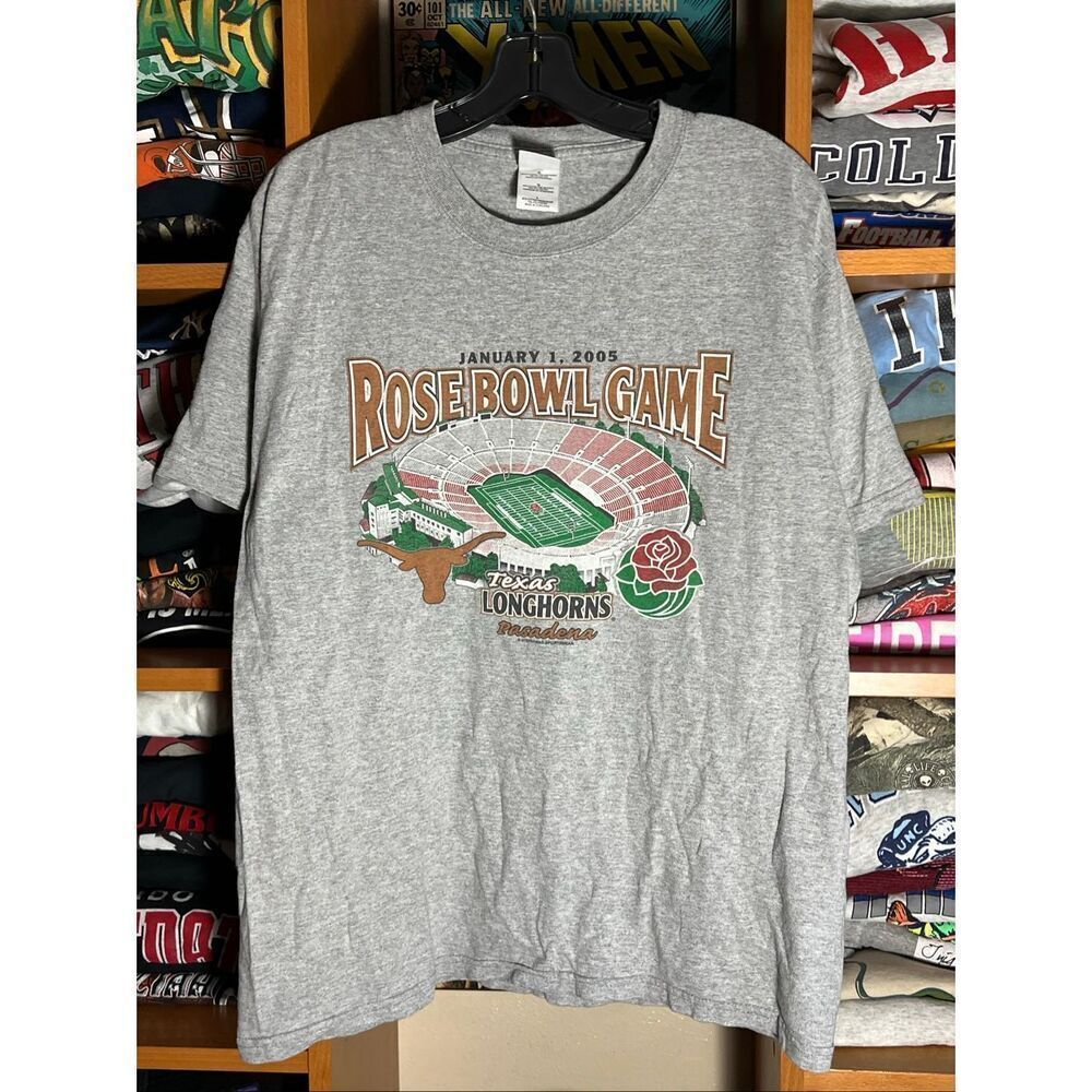 Vintage Y2K Texas Longhorns 2005 Rosebowl Stadium Tee